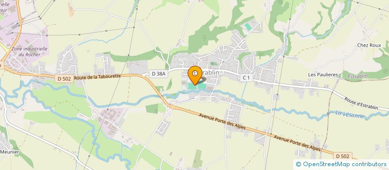 localisation de l'entreprise GYMNASTIQUE VOLONTAIRE - ESTRABLIN  ESTRABLIN