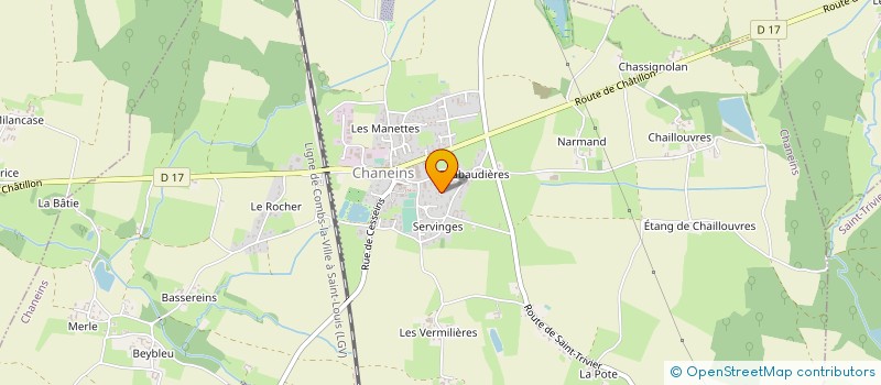 localisation de l'entreprise GYMNASTIQUE VOLONTAIRE ETRE EN FORME à CHANEINS