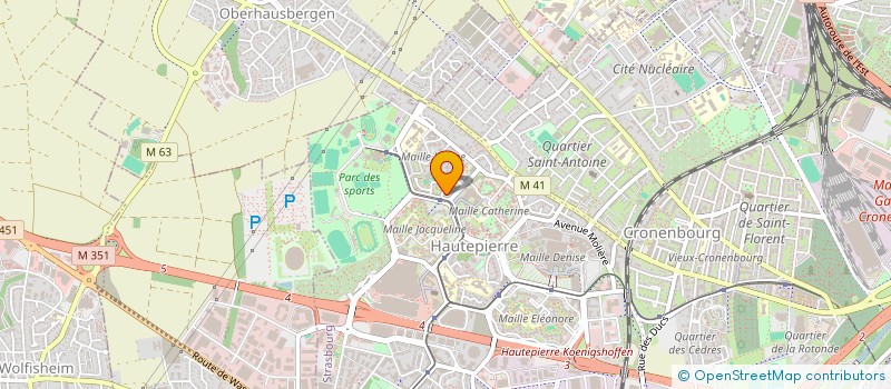 localisation de l'entreprise GYMNASTIQUE VOLONTAIRE - GROUPE KLEBER à STRASBOURG