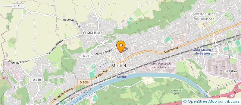 localisation de l'entreprise GYMNASTIQUE VOLONTAIRE LA COTIERE à MIRIBEL