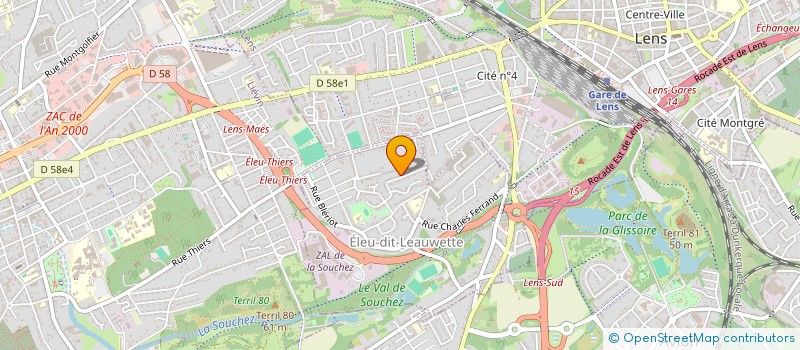 localisation de l'entreprise GYMNASTIQUE VOLONTAIRE LA GDE RESIDENCE  LENS