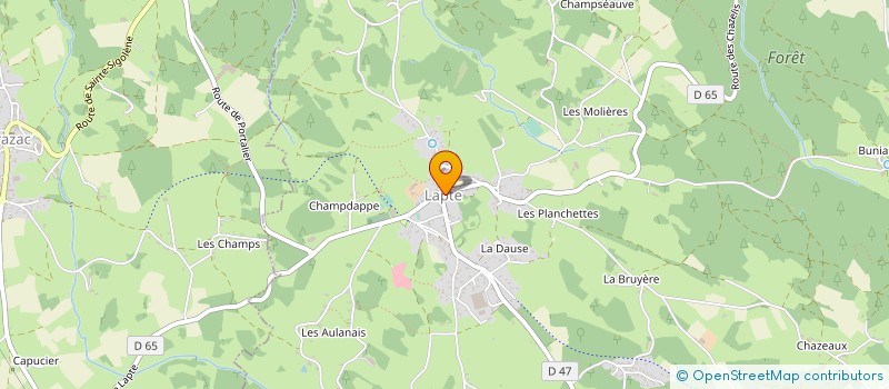 localisation de l'entreprise GYMNASTIQUE VOLONTAIRE LAPTE à LAPTE