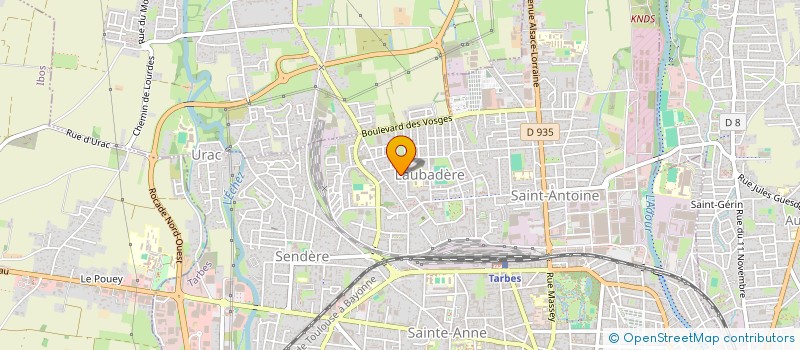 localisation de l'entreprise GYMNASTIQUE VOLONTAIRE LAUBADERE à TARBES