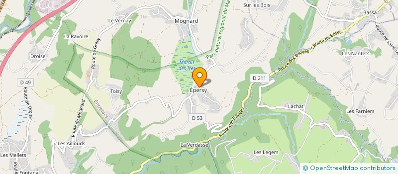 localisation de l'entreprise GYMNASTIQUE VOLONTAIRE MIXTE D'ALBENS à ENTRELACS