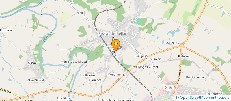 localisation de l'entreprise GYMNASTIQUE VOLONTAIRE PEYRAT FORME à PEYRAT-DE-BELLAC