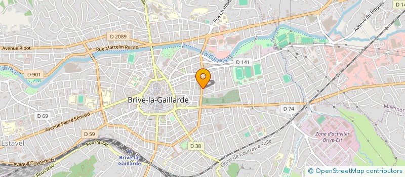 localisation de l'entreprise GYMNASTIQUE VOLONTAIRE RAOUL DAUTRY  BRIVE-LA-GAILLARDE