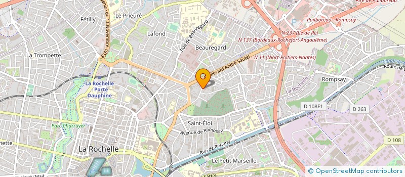 localisation de l'entreprise GYMNASTIQUE VOLONTAIRE SAINT ELOI  103  LA ROCHELLE