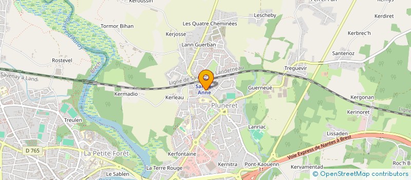 localisation de l'entreprise GYMNASTIQUE VOLONTAIRE SAINTE ANNE D AURAY  SAINTE-ANNE-D'AURAY