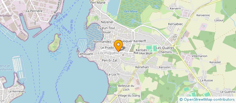 localisation de l'entreprise GYMNASTIQUE VOLONTAIRE SECTION DE LOCMIQUELIC  LOCMIQUELIC