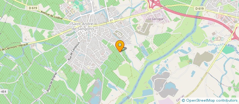 localisation de l'entreprise GYMNASTIQUE VOLONTAIRE SPORT SANTE SAINT ANDRE DE SANGONIS  SAINT-ANDRE-DE-SANGONIS