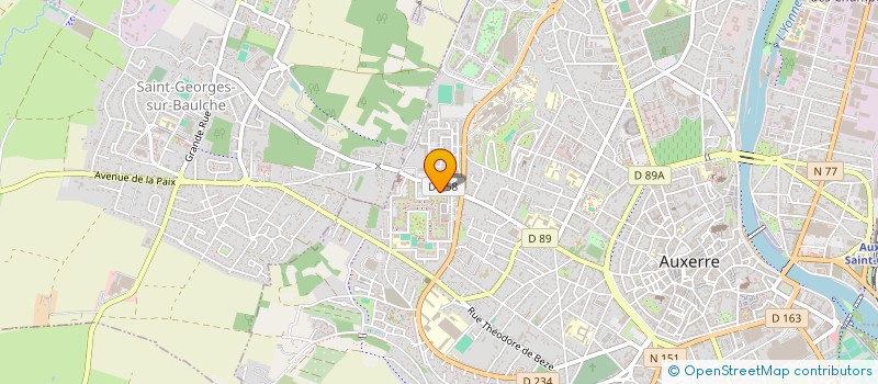 localisation de l'entreprise GYMNASTIQUE VOLONTAIRE STE GENEVIEVE à AUXERRE