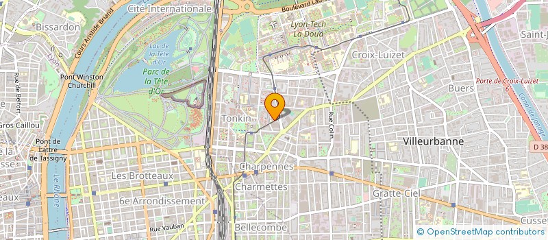 localisation de l'entreprise GYMNASTIQUE VOLONTAIRE TONKIN  VILLEURBANNE