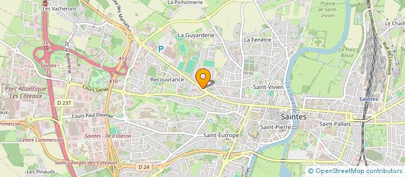 localisation de l'entreprise GYN'ECHO SAINTES  SAINTES