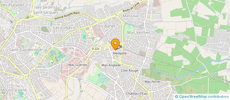 localisation de l'entreprise GYNECOLOGIE MEDIPOLE à CABESTANY
