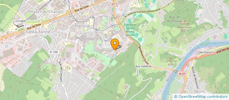 localisation de l'entreprise GYNECOLOGUES LIBERAUX BISONTINS à BESANCON