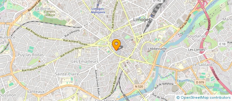 localisation de l'entreprise GYNS à LIMOGES