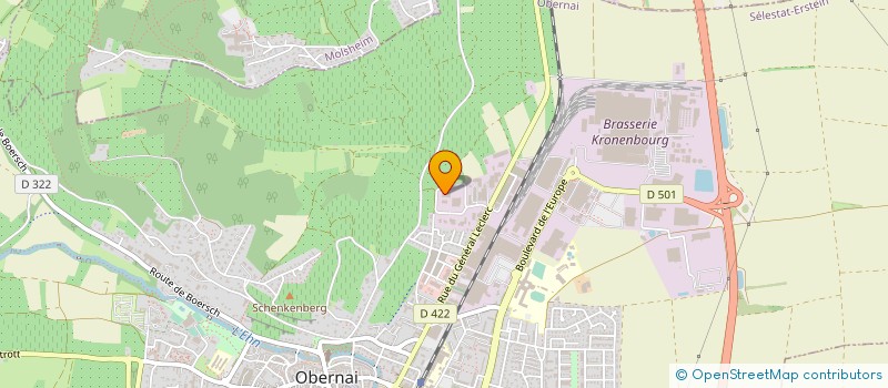 localisation de l'entreprise GYSS IMPRIMEUR SAS à OBERNAI