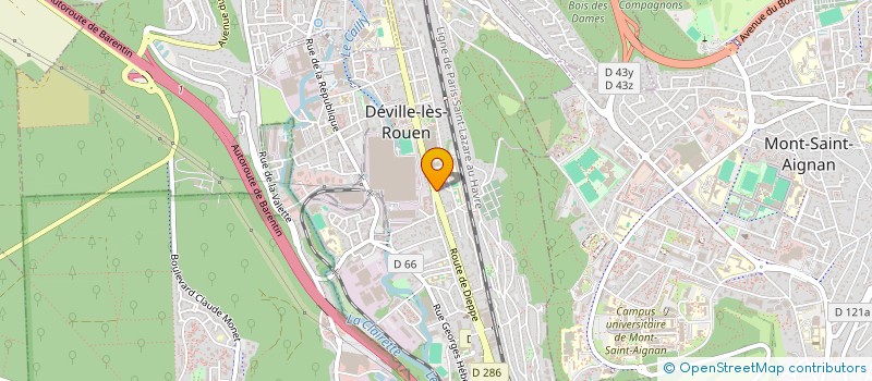 localisation de l'entreprise H.0.  DEVILLE-LES-ROUEN