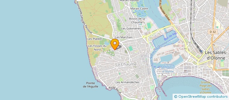 localisation de l'entreprise H 2 B à LES SABLES D'OLONNE