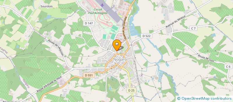 localisation de l'entreprise H 2 O à NOGARO