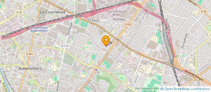 localisation de l'entreprise H 2 O à LA COURNEUVE