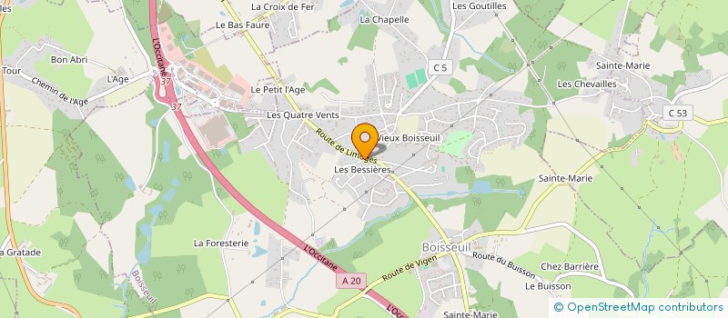 localisation de l'entreprise H 3 P à FEYTIAT