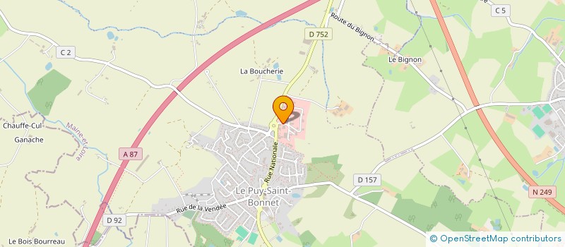 localisation de l'entreprise H 3 R à CHOLET