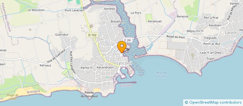 localisation de l'entreprise H à PLOBANNALEC-LESCONIL