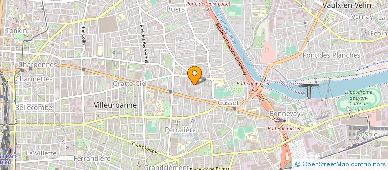 localisation de l'entreprise H.A.B 26 à VILLEURBANNE
