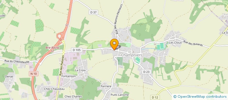 localisation de l'entreprise H.A.B ELEC  CHAMPNIERS