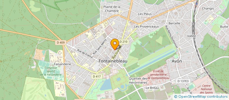 localisation de l'entreprise H.A.C.C.  FONTAINEBLEAU