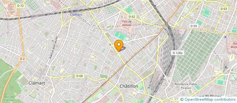 localisation de l'entreprise H.A CARS  CHATILLON