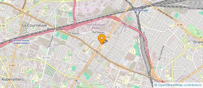 localisation de l'entreprise H.A.G. TRANS  LA COURNEUVE