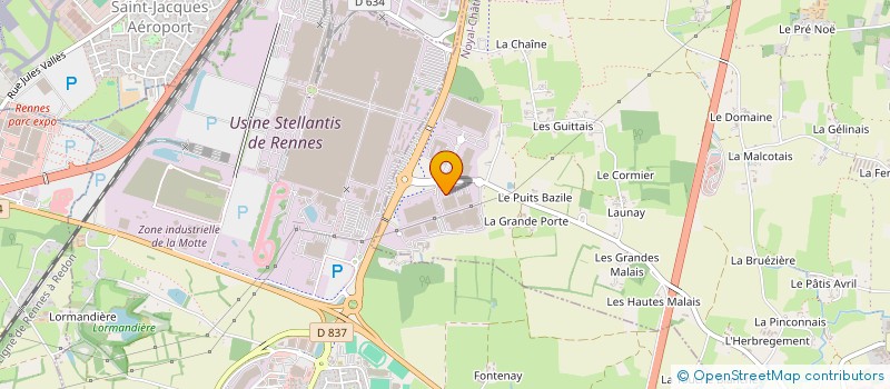 localisation de l'entreprise H.A.J.  RENNES