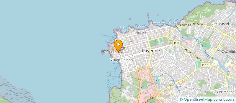 localisation de l'entreprise H.A LES DESSUS DESSOUS  CAYENNE