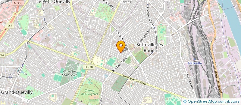 localisation de l'entreprise H.A.M.  SOTTEVILLE-LES-ROUEN