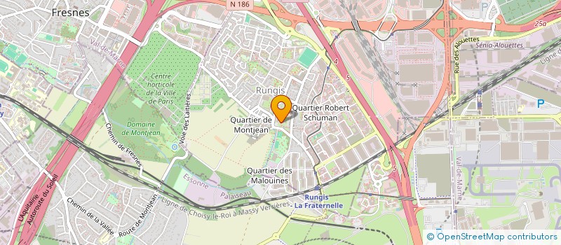 localisation de l'entreprise H.A.M.  THIAIS