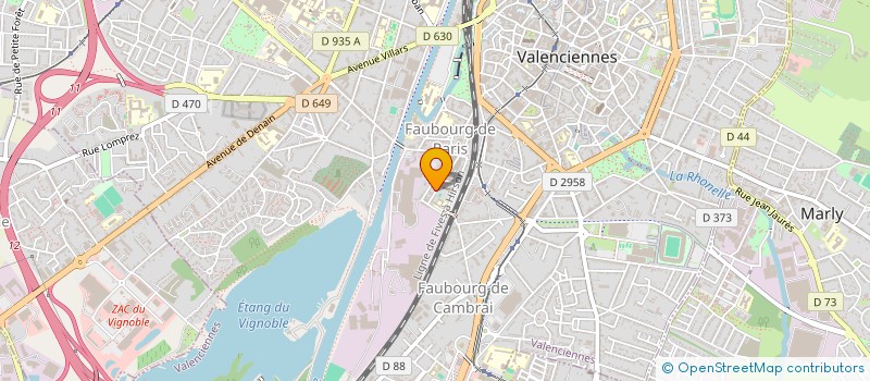 localisation de l'entreprise H.A.S.N à VALENCIENNES