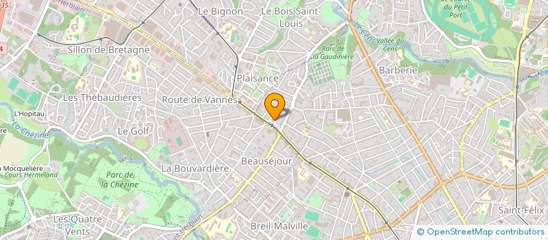 localisation de l'entreprise H.B.A à NANTES