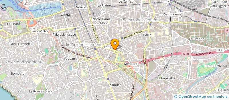 localisation de l'entreprise H & B ASSURANCES à MARSEILLE