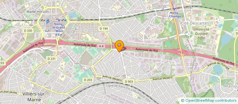 localisation de l'entreprise H.B. COUVERTURE à NOISY-LE-GRAND
