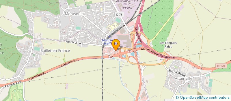 localisation de l'entreprise H.B.D GLACONS  BAILLET-EN-FRANCE