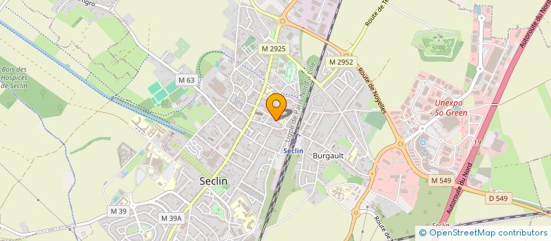 localisation de l'entreprise H.B. DE L'HUMANITE à SECLIN