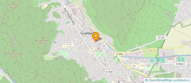 localisation de l'entreprise H.B.F  GUEBWILLER