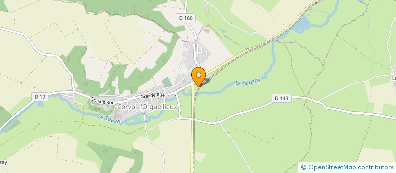 localisation de l'entreprise H.B.H.  CORVOL L'ORGUEILLEUX