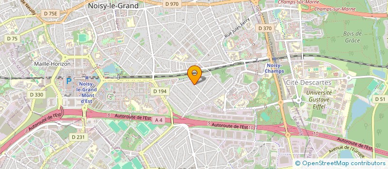 localisation de l'entreprise H.B.I à NOISY-LE-GRAND