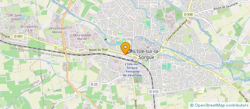 localisation de l'entreprise H&B IMMOBILIER à L'ISLE-SUR-LA-SORGUE