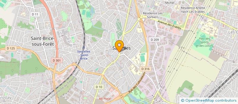 localisation de l'entreprise H&B INVEST à SARCELLES