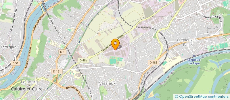 localisation de l'entreprise H.B.J. à CALUIRE-ET-CUIRE