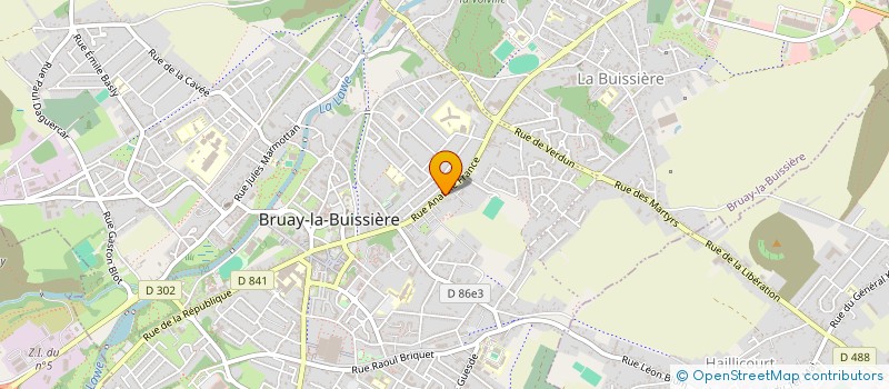 localisation de l'entreprise H.B.J.  BRUAY-LA-BUISSIERE